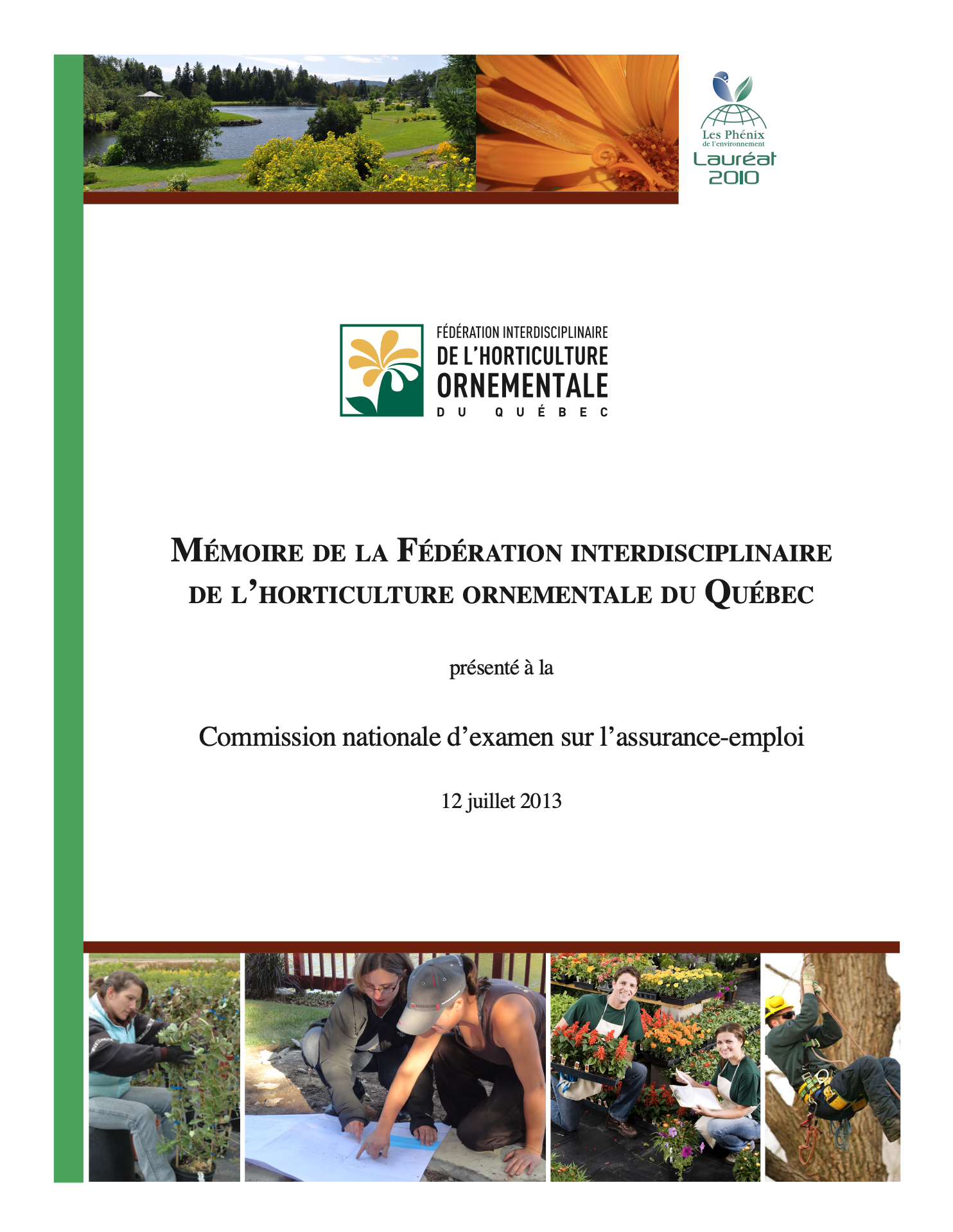 Québec Vert_Mémoire-FIHOQ-examen-assurance-emploi_2013